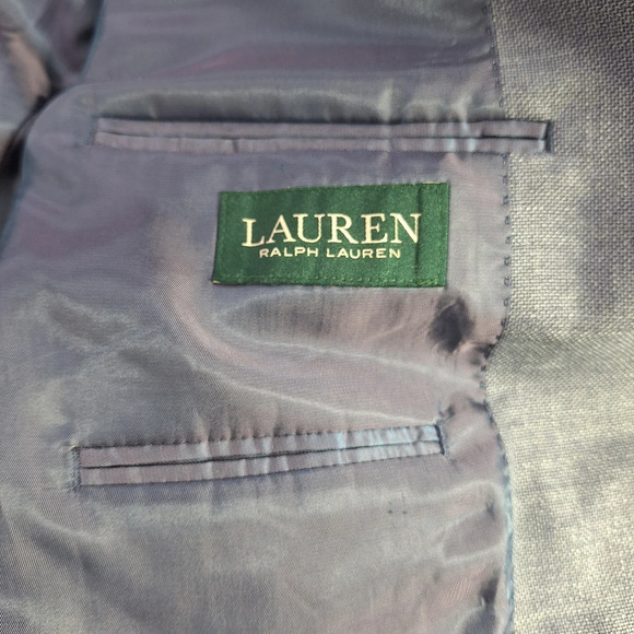 Lauren Ralph Lauren Men 42L Blue Notched Collar Two-Button Blazer Sportcoat - Picture 10 of 16